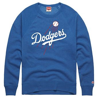Men's Homage Royal Los Angeles Dodgers Cooperstown Collection Raglan Tri-Blend Sweatshirt