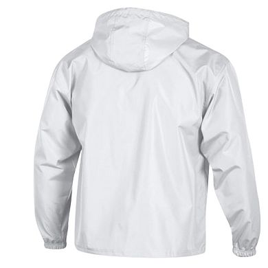 Men's Champion White LSU Tigers Cloud Packable Half-Zip Hooded Jacket