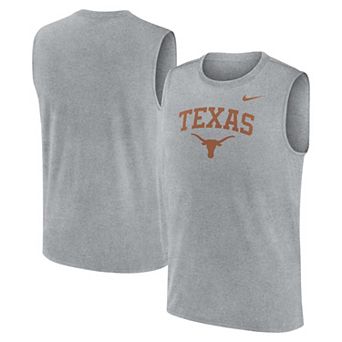 Men's Nike Heather Gray Texas Longhorns Primetime Legend Arch Dri-FIT Muscle Tank Top