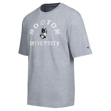 Men's Champion Heather Gray Boston University Team T-Shirt