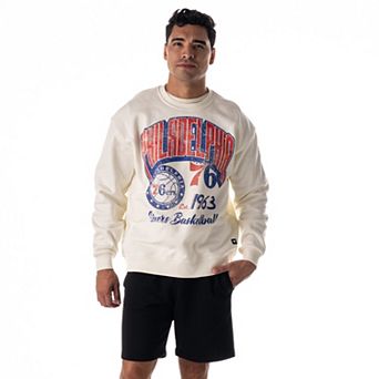 Unisex The Wild Collective White Philadelphia 76ers Graphic Fleece Crewneck Sweatshirt