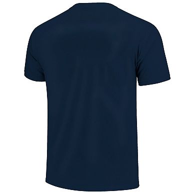 Men's Navy Michigan Wolverines Alumni Script Overlay T-Shirt