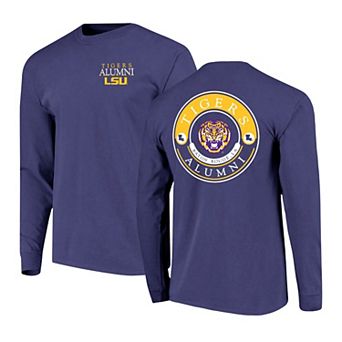 Men's Purple LSU Tigers Circle Seal Alumni Long-Sleeve T-Shirt