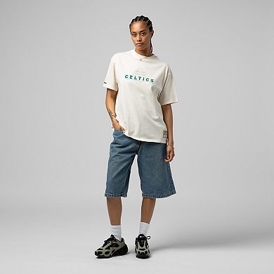 Women's Mitchell & Ness Cream Boston Celtics Boyfriend T-Shirt