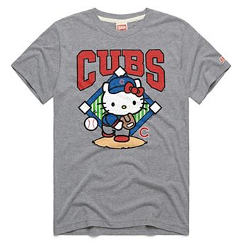 Unisex Homage Gray Chicago Cubs Hello Kitty Tri-Blend T-Shirt