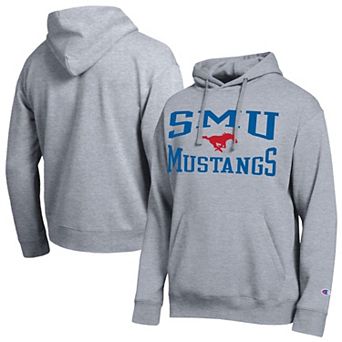 Men's Champion Heather Gray SMU Mustangs Team Hoodie