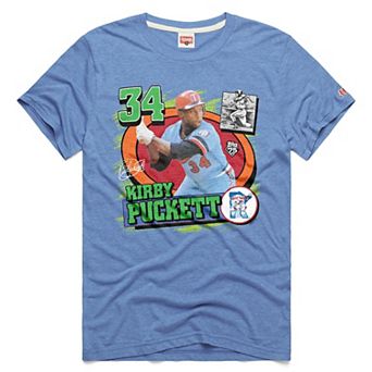 Men's Homage Kirby Puckett Light Blue Minnesota Twins Topps 75 Remix Graphic T-Shirt