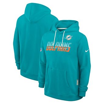 Men's Nike Aqua Miami Dolphins Sideline Standard Issue Dri-FIT Hoodie