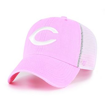 Women's '47 Pink Cincinnati Reds Summer Fun Trucker Clean Up Adjustable Hat