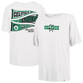 Women's '47 White Boston Celtics Bow and Banner Sadie T-Shirt