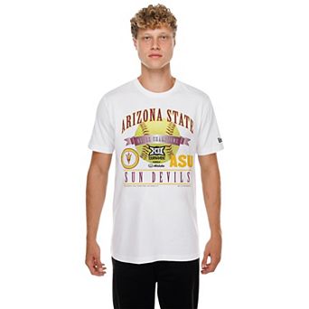 Men's New Era White Arizona State Sun Devils 2026 Big 12 Softball Tournament Champions Locker Room T-Shirt