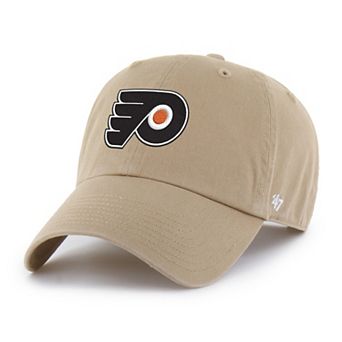 Men's '47 Khaki Philadelphia Flyers Logo Clean Up Adjustable Hat