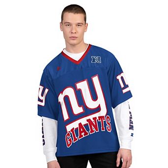 Men's Starter Royal/White New York Giants Short Sleeve & Long Sleeve T-Shirt Combo Pack