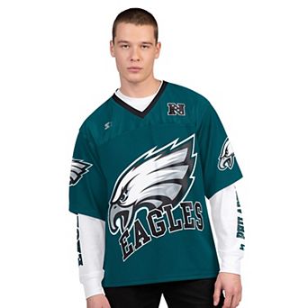 Men's Starter Midnight Green/White Philadelphia Eagles Short Sleeve & Long Sleeve T-Shirt Combo Pack