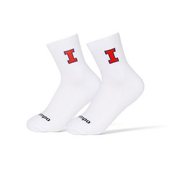 Unisex Del Campo White Illinois Fighting Illini Quarter-Length Socks