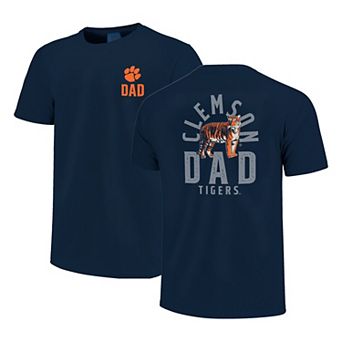 Men's Navy Clemson Tigers Father's Day Mascot Overlay T-Shirt