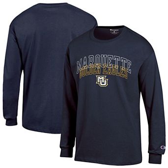 Men's Champion Navy Marquette Golden Eagles Team Long-Sleeve T-Shirt
