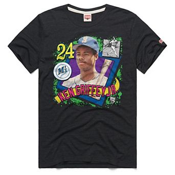 Men's Homage Ken Griffey Jr. Charcoal Seattle Mariners Topps 75 Remix Graphic T-Shirt