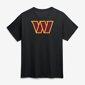 Men's Logo Athletic Black Washington Commanders Primary Logo T-Shirt