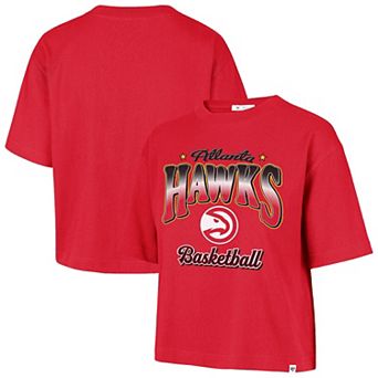 Women's '47 Red Atlanta Hawks Vibe Check Reed City T-Shirt