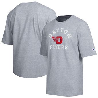 Men's Champion Heather Gray Dayton Flyers Weathered Team T-Shirt