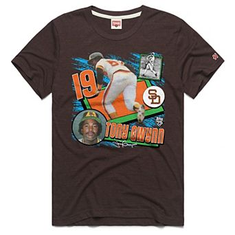 Men's Homage Tony Gwynn Brown San Diego Padres Topps 75 Remix Graphic T-Shirt
