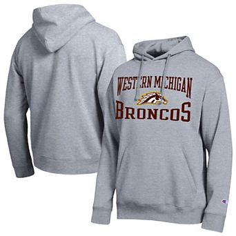 Men's Champion Heather Gray Western Michigan Broncos Team Hoodie
