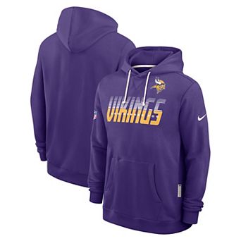 Men's Nike Purple Minnesota Vikings Sideline Standard Issue Top Prospect Dri-FIT Hoodie