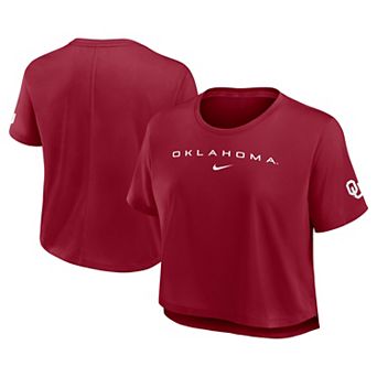 Women's Nike Crimson Oklahoma Sooners Premium Performance Dri-FIT Cropped Top