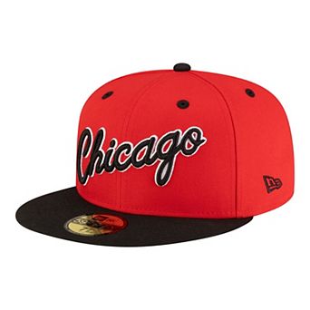 Men's New Era Red/Black Chicago Bulls 80s Throwback 59FIFTY Fitted Hat