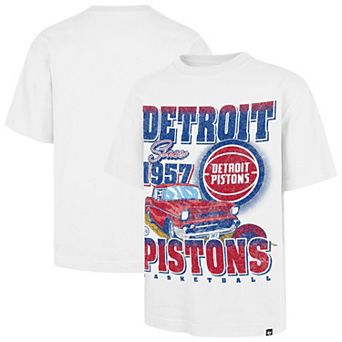 Men's '47 White Detroit Pistons Regional Franklin T-Shirt