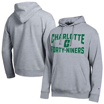 Men's Champion Heather Gray Charlotte 49ers Team Hoodie
