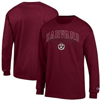 Men's Champion Crimson Harvard Crimson Team Long-Sleeve T-Shirt