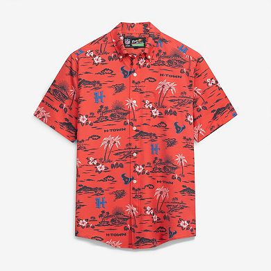 Men's Reyn Spooner Red Houston Texans Kekai Performance Button-Down Top