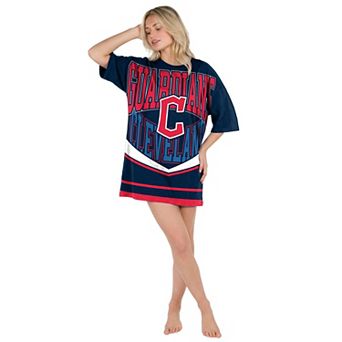 Women's Concepts Sport Navy Cleveland Guardians Mosaic Knit Nightdress