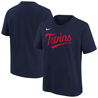 Youth Nike Navy Minnesota Twins Wordmark T-Shirt