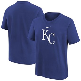 Youth Nike Royal Kansas City Royals Large Logo T-Shirt