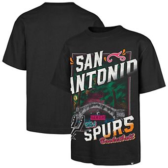 Men's '47 Black San Antonio Spurs Regional Franklin T-Shirt