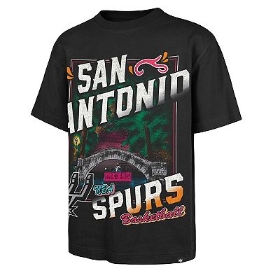 Men's '47 Black San Antonio Spurs Regional Franklin T-Shirt