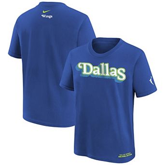 Youth Nike Blue Dallas Wings Rebel Edition T-Shirt