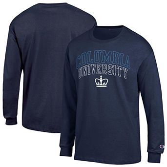 Men's Champion Navy Columbia University Team Long-Sleeve T-Shirt