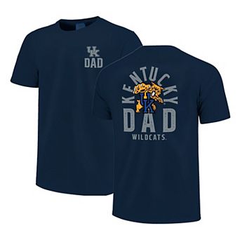 Men's Navy Kentucky Wildcats Father's Day Mascot Overlay T-Shirt