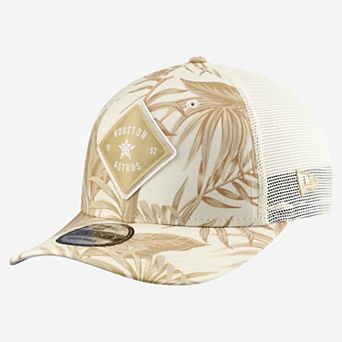 Men's New Era Tan Houston Astros Tonal Palm COOLERA 9SEVENTY Adjustable Trucker Hat