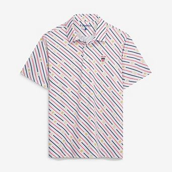 Men's Chubbies White Team USA The Life, Liberty, & Candles Performance Polo