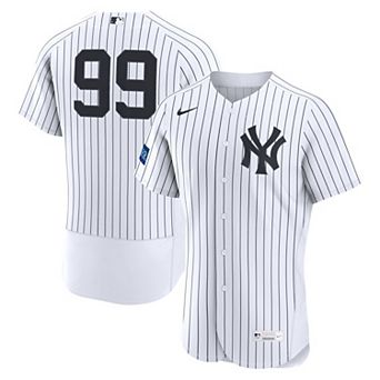 Men's Nike Aaron Judge White New York Yankees Home Authentic Sponsor Patch Jersey