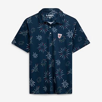 Men's Chubbies Navy Team USA The Rockets Rad Glare Performance Polo