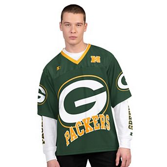 Men's Starter Green/White Green Bay Packers Short Sleeve & Long Sleeve T-Shirt Combo Pack