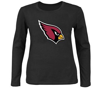 Women's Fanatics Black Arizona Cardinals Plus Size Primary Logo Long Sleeve T-Shirt