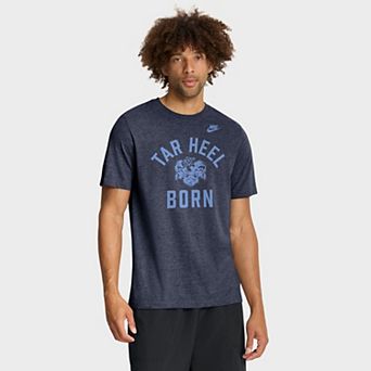 Men's Nike Heather Navy North Carolina Tar Heels Legacy Mantra Tri-Blend T-Shirt