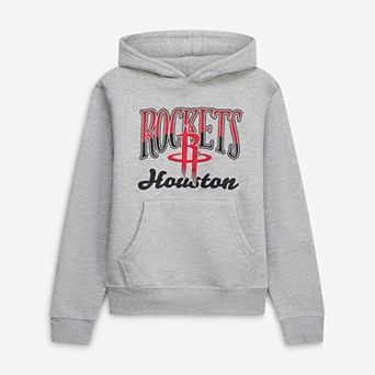 Youth Stadium Essentials Heather Gray Houston Rockets Sky High Hoodie